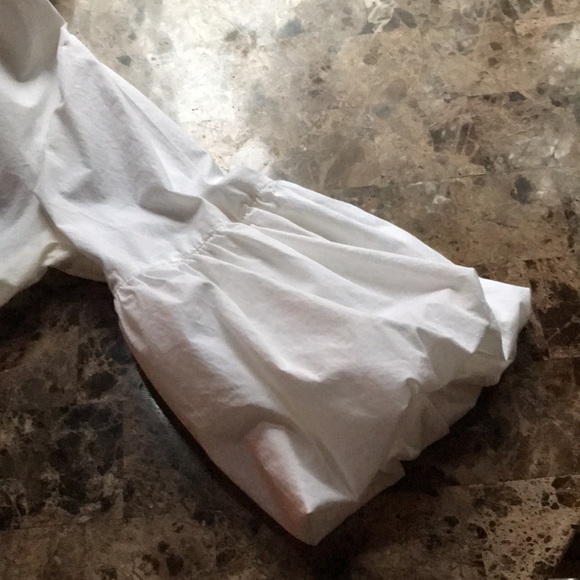 Harve Bernard Blouse Balloon Sleeve White - Picture 2 of 3